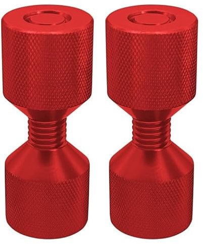 SHYSBV 2 Hole Flange Pins Set Aluminium 1‑1/8in Flange Locating Pin Two-hole Locating Pin Kit with Built-in Level, Anodized Oxide Black Finish Two-hole Locating Tool For Pipe Alignment (Red)