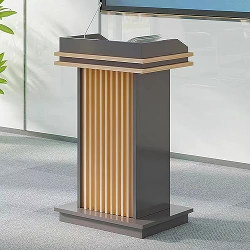 JIANSMZ Presentation Lectern Stand,Presentation Lectern,Wooden Speaking Lectern Podium Stand - Floor Standing Pulpits for Churches, Office, and School - Easy Assembly - Ideal,B