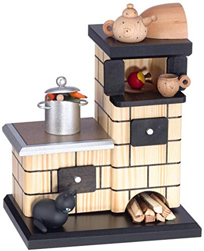 Rudolphs Schatzkiste Räucherofen mit Topf Natur BxTxH= 15x10x18cm NEU Rauchen Ofen Rauchfigur Rauchmann Räucherfigur Räucherkerze Smoker Kerze Figur Mann Holz Seiffen Erzgebirge Holz Schnee