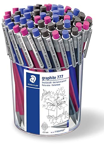 Graphite 777 – Becher mit 50 Druckbleistift, 0,5 mm, sortiert