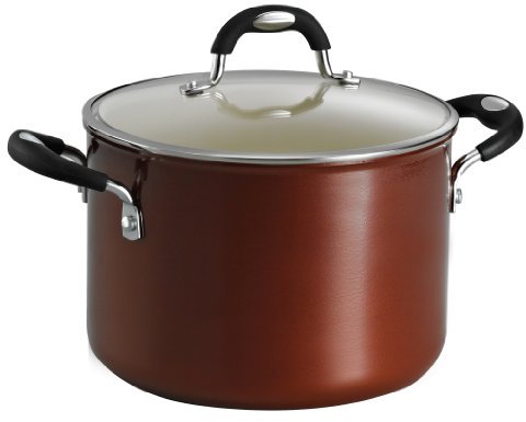 Tramontina 80110/051DS Style Ceramica 01 Covered Stock Pot, 6-Quart, Metallic Copper by Tramontina
