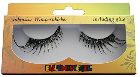Eulenspiegel 001349 - Cils artificiels, Cabaret Multi, 1 ml de colle spéciale pour cils, instructions, pour carnaval, fête à thème