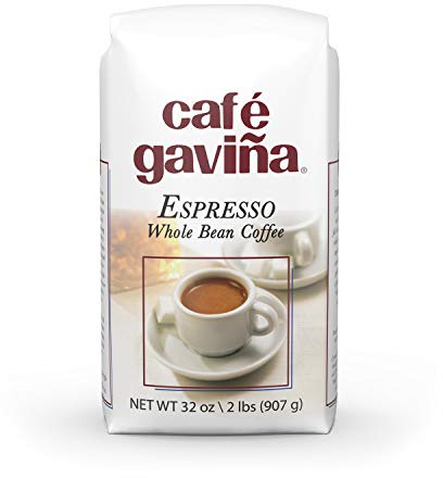 Café Gaviña Espresso Whole Bean Coffee, Dark Roast, Bold Body and Chocolate Notes, 32 oz Bag