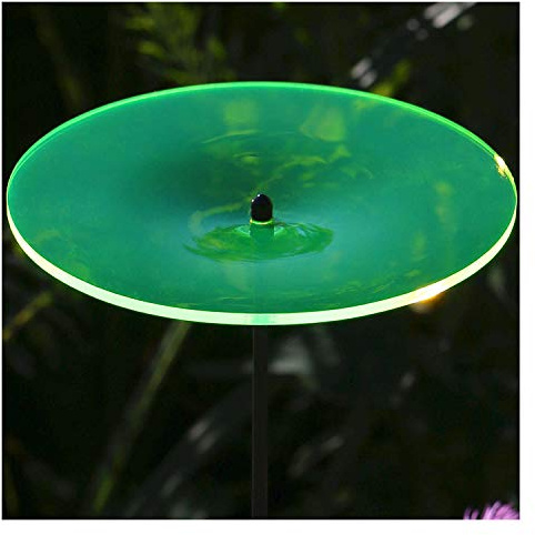Plexiglas® Sonnenfänger Scheibe gebogen 14cm neongrün fluoreszierend wetterfest, inkl. 100cm Schwingstab, Farbe:neongrün