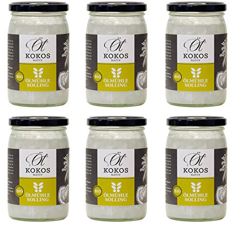 Ölmühle Solling Bio Kokosöl nativ 6x 250ml-kaltgepresst
