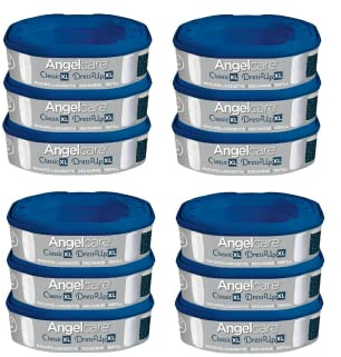 Angelcare Original Nachfüllkassetten Classic/Dress-Up XL, 12er-Pack, 5x weniger Folienverbrauch