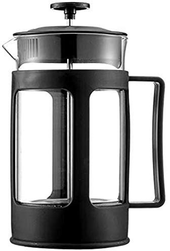 Lids French Press Coffee Maker Cafetiere, Borosilicate Glass Coffee Press Pot, Heat Resistant Tea Cafetiere Kettle Filter Coffee Maker Pot for Home Office (600ml)