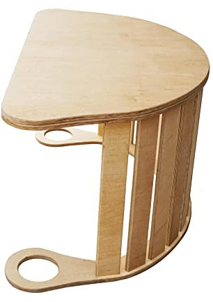Skyline Balancelles Bascule Enfant Montessori Bebe 1 an Escalade Arche en Bois Mur descalade meble Arc à Grimper Bascule d'équilibre Portique d'escalade Bureau et Chaise XL Naturel