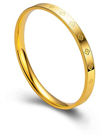 GAUEIOUR Sand Gold Lucky Leaf Bracelet, Women's Alloy Bracelet, Simple Design Style, Exquisite Jewelry, Lucky Symbol, Jewelry Gift for Girls and Women (Gold)