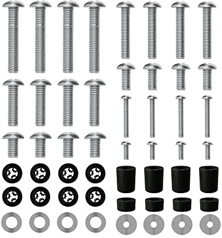 Kit de Fixation Universel pour TV, Forging Mount Accessoires de Montage pour Téléviseur, contient des vis et des entretoises TV M4 M6 M8, Compatible avec la plupart des Support tv Mural/Moniteur