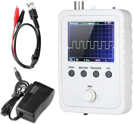 Treedix Shell Oscilloscope Kit Handheld Advanced Digital Oscilloscope 1 MSa/s Real-Time Sampling Rate 2.4 inch TFT Display, Open Source SMD Probe