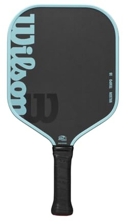 WILSON Tempo Series Pickleball-Paddel, 16 mm, Griffgröße 6,4 cm, Schwarz/Blau