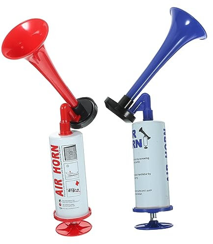 KOMBIUDA 2stücke Handheld Air Horns Fußball Fans Trompete Für Veranstaltungen Hochzeiten Partys Leichte Und Einfach Zu Verwendende Signalhupe Leuchtenden Farben