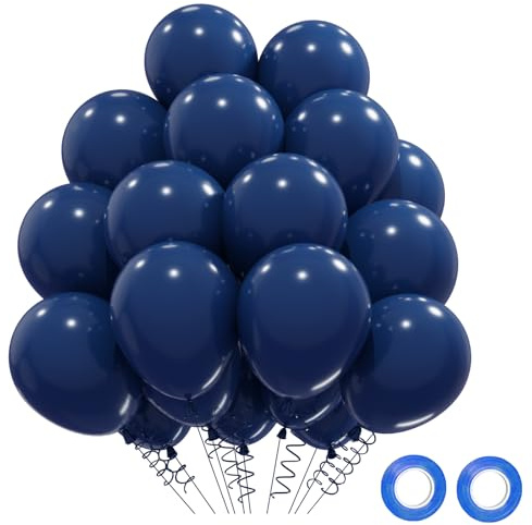 Luftballons Marineblau Dunkelblau, 52 Stück Blaue Luftballons Latex Luftballons Balloon Girlande Blau Helium Ballons Set Marineblaue Geburtstags Babyparty Hochzeits Taufe Party Deko Blau, 12 Zoll