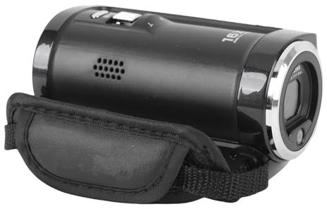Camcorder de Zoom Digital de 16x, Grabadora de Video QHD 2.7k, Foto de 50mp, Pantalla de Rotación, Luz LED de Relleno, Viaje Adecuado, Batería Recargable, Detección de Cara,