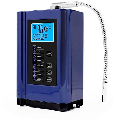 Reverse Osmosis Filters, Alkaline Water Ionizer Hydrogen Generator Machine Purifier,Produces PH 3.5-10.5 Alkaline Acid Water Water Filter System For Home for Under Sink Home Kitchen(Blu,Plus 7 Ti Pt p