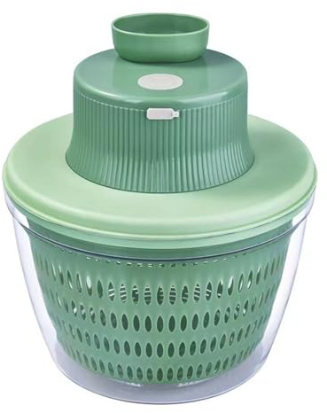 Générique Essoreuse à Salade électrique 2 en 1 ，Hachoir À Légumes Électrique，Essoreuse à Salade et Hachoir à Salade，pour oignons, ail, Persil - Vert