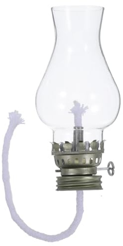 Ciieeo Vintage Kerosinlampen Zubehör Mit Einstellbarem Dochtversteller Und Robustem Glaskamin Für Öllampen Innenbeleuchtung Camping Und Heimdekoration