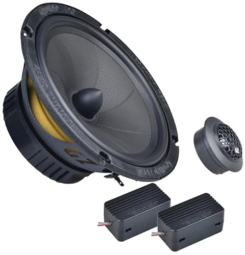 Ground Zero GZIC 165.2HE Iridium High Efficiency 2-Wege Komponenten-System – 165mm Lautsprecher, Hochtöner & Frequenzweiche – für OEM-Upgrades und HiFi-Enthusiasten
