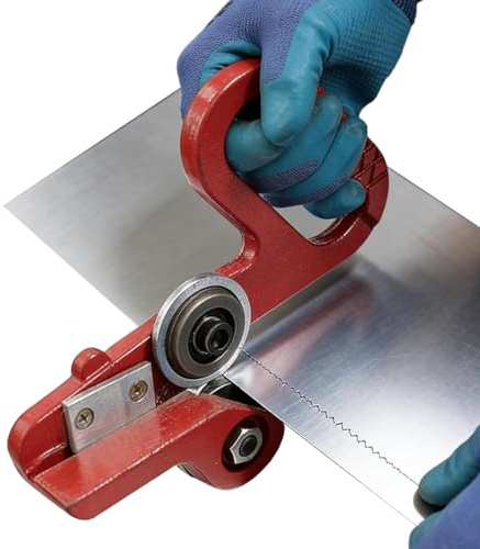 Cizallas De Metálica - Cortador Manual Por Tracción Con Doble Rueda Para Uso Pesado - Herramienta de Corte para Techos Metálicos Ajustable - para Aluminio Acero Hojalata Cartón