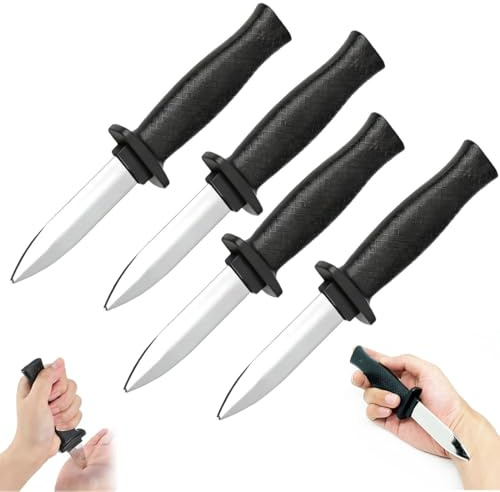 UYVPAER 4 Piezas Cuchillos Falsos Retráctiles De Broma, Cuchillo Trucado De Magia Para Bromas Y Juegos, Juguete De Ilusión Ideal Para Halloween, Cumpleaños, Fiestas Y Día De Los Inocentes