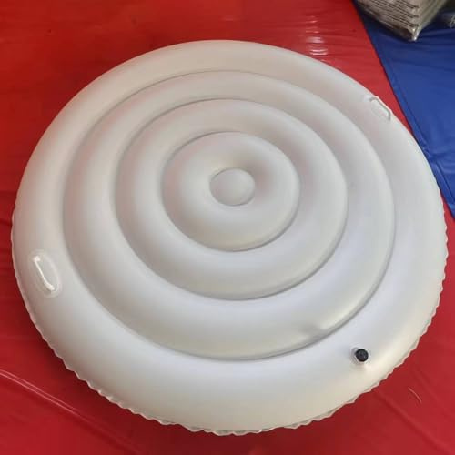Aufblasbare Abdeckung für Whirlpools, rund, quadratisch, PVC-isoliert, für Spa-Pools, wasserdicht, UV-beständig, für den Außenbereich, weiß, 130 cm - 165 cm (rund mit Griff 1)