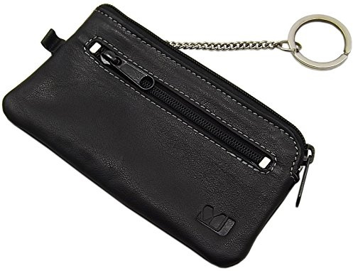 Grande Cuero de búfalo Estuches de Llave MJ-Design-Germany en 3 Colores (Negro)