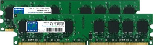 GLOBAL MEMORY Ram - Kit memoria DDR2 400/533/667/800 MHz 240-PIN DIMM per PC desktop/schede madri, Multicolore