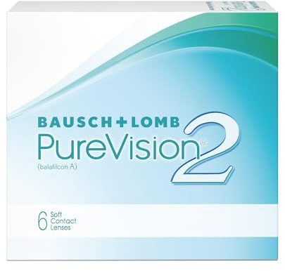 Bausch und Lomb PureVision2 for Astigmatism Monatslinsen, torische Kontaktlinsen, weich, 6 Stück BC 8.9 mm/DIA 14.5 / CYL -0.75 / Achse 180 / -4 Dioptrien