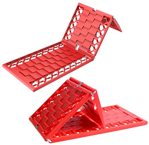 WawaAuto Anfahrhilfe faltbar Set mit 2 Stück, Anfahrhilfe bei Schnee, EIS oder Matsch - Grippmatte - Traktionsmatte, 55 x 17 cm