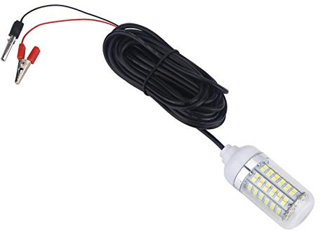 12V 108 LED Submersible Fishing Light, Underwater Night Fishing Finder Lamp, Night Fishing Lure Bait Finder Crappie Boat Ice Fishing Light Attractants Fish in Freshwater & Saltwater with 5M Cord