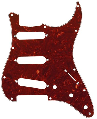 Musiclily Pro 11 Fori 62 Stile Vintage SSS Chitarra Battipenna Strat Pickguard per American Stratocaster 62,4 strati Vintage Tortoise