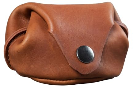 STILORD 'Bob' Münzbörse Leder Klein Vintage Münzbeutel Mini Portemonnaie Ledergeldbeutel Geldbörse Slim Wallet Minibörse Kleingeldbörse Schlüssel Etui, Farbe:Cognac - braun