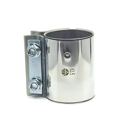 Doppelschelle Edelstahl Auspuffschelle Rohrverbinder Ø 45 48 51 63 76 mm (63mm)