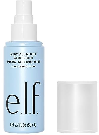 e.l.f. Stay All Day Blue Light Micro-Setting Mist, Setting Spray & Skin Refresher pour une finition mate, réduit le transfert de lumière bleue, 2,7 fl oz