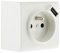 Prise 2P+T et USB en saillie - Blanc - Zenitech
