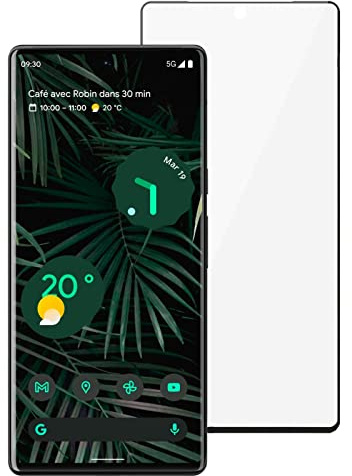 Google Bundle Pixel 6 Pro Black + Cristal Templado - Smartphone Android 5G desbloqueado con cámara de 50 MP y lente gran angular - [128 GB] - [negro carbono] Versión FR