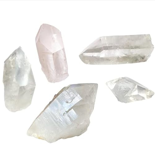Punta de Cuarzo Blanco en Bruto Cristal Maestro Extra Mineral de Roca Natural Piedra (De 100g a 150g)