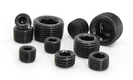 Filettatura maschio metrica in acciaio al carbonio con esagono incassato, tappo esagonale interno, raccordo for tubi oleodinamici ERBER (Color : M22x1.5 10pcs)