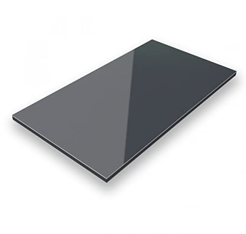 AMON Aluverbund 24 Aluverbundplatte, Aluminium Platte, 3mm dick, Anthrazit RAL 7016, 120x200cm