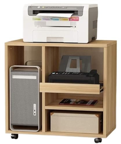 Soporte para Impresora Mesa para Impresora Estante Para Impresora, Estante De Almacenamiento Extraíble, Caja De CPU Para Ordenador, Estante De Almacenamiento, Gabinete Lateral De Oficina, Carrito Para