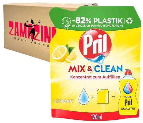 Pril Spülmittel Zitrone Mix & Clean Konzentrat zum Auffüllen 120ml (3)