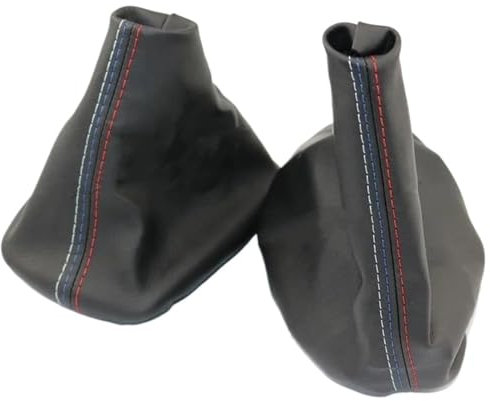 Schaltsack Schaltmanschette Für 3er E46 1995 1996 1997 1998 1999 2000 2001 2002 2003 2004 2005 Auto-Shift-Gang-Stick Manuelle Handbremsmanschette Ledermanschette Schaltkopf (Farbe : Boot and Brake)