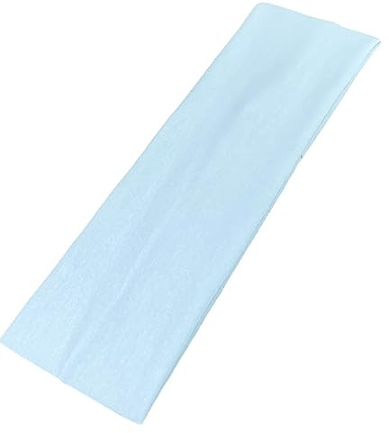 Mytoptrendz Wide Fabric Headband Stretchy Alice Band for Girls Ladies Plain Kylie Hair Band Mens Sports Beandeau (Light blue)