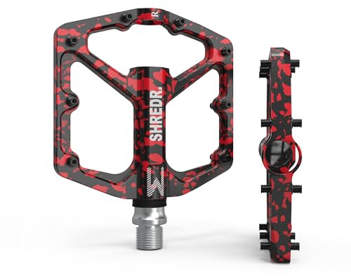 SHREDR. Ryzr Flat Pedale für MTB | Superleichte Flatpedals fürs Mountainbike | CNC Aluminium | 16 Pins | Special Edition Colors