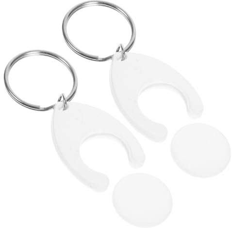 PRETYZOOM 2pcs Sturdy Material Shopping Cart Tokens Keychain Trolley Tokens Keyring Keyring for Trolley Accessory