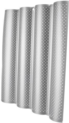 TOPBATHY Wellenform Backblech Aus Edelstahl Für Französisches Brot Brotschale Mit 4 Fächern Backform Backzubehör Für Haus Und Bäckerei
