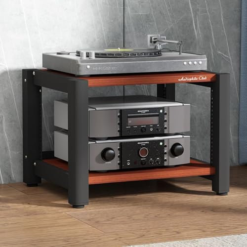 Audio Rack Hifi Regal Rack-Schrank Für Audiogeräte, 5, 4, 3, 2 Etagen, AV-Komponenten-Medienständer, Stereo-Schrank, Audio-Video-Tower Mit Rutschfestem Fußpolster, Vertikaler Druckerhalterung(B,40cm (