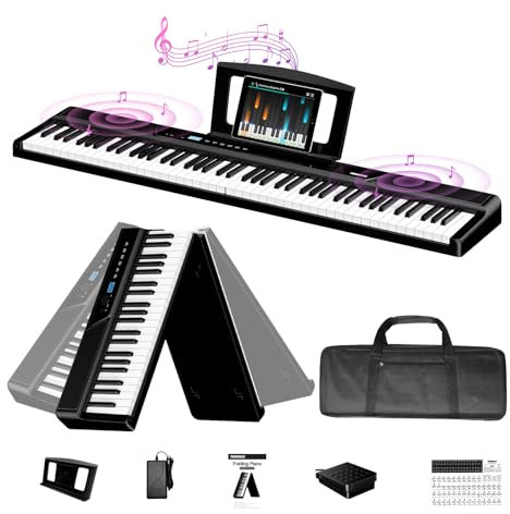 TERENCE Keyboard Piano 88 Keys V50 Digital Piano Weighted Dynamic Keyboard 30W Speakers Touch-Sensitive Control Panel Inbuilt Video and Audio Recording Feature Headphone and External Speaker Support