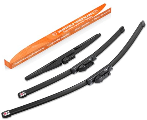 GEARMONSTER Scheibenwischer Wischerblätter Vorne + Hinten Satz Autoscheibenwischer Heckscheibenwischer Wischerblätter-Set für VW T-ROC Typ A11 ab 2017 (3er Set: 650mm/475mm/325mm)